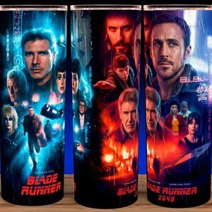 Blade Runner 1982 and 2049 Harrison Ford & Ryan Gosling Cup Mug Tumbler 20oz